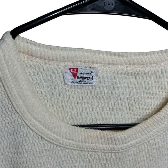 VTG 60s Penney’s Towncraft Short Sleeve Thermal Shirt 42 - Picture 4 of 4